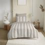 Linge de lit - Pack Complet Housse de couette Imprimé 140 x 200 cm - Drap housse 90 x 190 cm - 100% Coton 57 Fils - COTON PUR