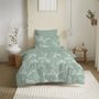 Linge de lit - Pack Complet Housse de couette Imprimé 140 x 200 cm - Drap housse 90 x 190 cm - 100% Coton 57 Fils - COTON PUR
