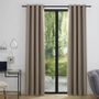 Rideaux et voilages - Rideau Occultant 140 x 260 cm Taupe - COTON PUR