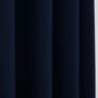 Curtains and window coverings - Pair of Eyelet Curtains "Linen Effect" 140 x 260 cm Moonlight deco Midnight Blue - COTON PUR