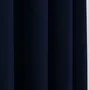 Curtains and window coverings - Pair of “Linen Effect” Eyelet Curtains 140 x 260 cm Moonlight deco Midnight Blue - COTON PUR