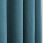 Curtains and window coverings - Pair of "Linen Effect" Eyelet Curtains 140 x 260 cm Moonlight deco Peacock - COTON PUR