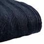 Serviettes de bain - Serviette de Toilette "Spa" 100% Coton 50 x 100 cm Bleu Nuit - COTON PUR