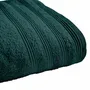 Bath towels - “Spa” Shower Towel 100% Cotton 70 x 140 cm Emerald - COTON PUR