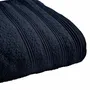 Bath towels - “Spa” Shower Towel 100% Cotton 70 x 140 cm Midnight Blue - COTON PUR