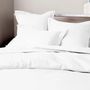 Bed linens - Flat Sheet 270 x 300 cm Pure Combed Cotton Long Fibers 80 Threads/cm² Snow - COTON PUR