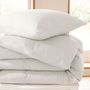 Linge de lit - Parure de Couette Gaze de Coton 260 x 240 cm + 2 Taies d'oreiller 65 x 65 cm Neige - COTON PUR