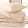 Linge de lit - Parure de Couette Gaze de Coton 260 x 240 cm + 2 Taies d'oreiller 65 x 65 cm Naturel - COTON PUR