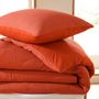 Bed linens - Duvet set 240x220cm + 2 pillowcases 65X65cm honeycomb Terracotta - COTON PUR