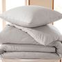 Bed linens - Duvet set 260x240cm + 2 pillowcases 65X65cm honeycomb Pearl - COTON PUR