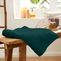Bath towels - “Spa” Shower Towel 100% Cotton 70 x 140 cm Emerald - COTON PUR
