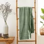 Bath towels - "Spa" Bath Towel 100% Cotton 90 x 150 cm Rosemary - COTON PUR