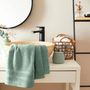 Serviettes de bain - Serviette de Toilette "Spa" 100% Coton 50 x 100 cm Menthe - COTON PUR