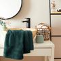 Bath towels - "Spa" Towel 100% Cotton 50 x 100 cm Emerald - COTON PUR