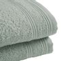 Bath towels - Set of 2 100% Cotton Terry Guest Towels "Spa" 30 x 50 cm Celadon - COTON PUR