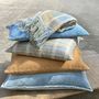 Throw blankets - Throw Sienna Blue - ML FABRICS