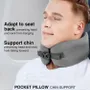 Travel accessories - EASYNAP Pocket Pillow Chin Support Large Pewter Gray - EASYNAP