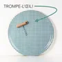 Kitchen utensils - Round wooden serving tray - Trompe l'oeil corkscrew 38 cm - MONBOPLATO