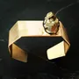 Pièces uniques - Manchette Pyrite Or - BAZALTE