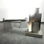 Floor lamps - Sculptural Concrete and Stainless Steel Standing Light [ESSENZ] - CASE STUDIOS