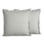 Linge de lit - Taie d'oreiller Percale 65 x 65 cm Pur Coton Peigné Longues Fibres 80 Fils/cm² Perle - COTON PUR