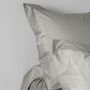 Linge de lit - Taie d'oreiller Percale 65 x 65 cm Pur Coton Peigné Longues Fibres 80 Fils/cm² Perle - COTON PUR