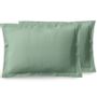 Bed linens - Percale Pillowcase 50 x 70 cm Pure Combed Long Staple Cotton 80 Thread Count/cm² Celadon - COTON PUR