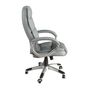 Chairs - Swivel office chair in grey leatherette - ANGEL CERDÁ