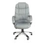 Chairs - Swivel office chair in grey leatherette - ANGEL CERDÁ