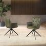 Chairs - Dark green leatherette swivel chair - ANGEL CERDÁ