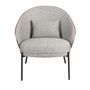 Fauteuils - Fauteuil en tissu gris et noyer - ANGEL CERDÁ