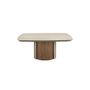 Dining Tables - Rectangular extending dining table in porcelain marble, metallic sand - ANGEL CERDÁ