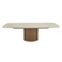 Dining Tables - Rectangular extending dining table in porcelain marble, metallic sand - ANGEL CERDÁ