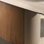 Dining Tables - Rectangular extending dining table in porcelain marble, metallic sand - ANGEL CERDÁ