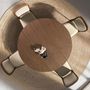 Dining Tables - Round dining table walnut and metallic sand steel - ANGEL CERDÁ