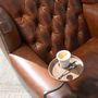 Fauteuils - Fauteuil Chester en cuir marron cognac - ANGEL CERDÁ