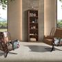 Fauteuils - Fauteuil pivotant en cuir et tissu marron imprimé - ANGEL CERDÁ
