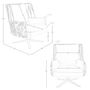 Fauteuils - Fauteuil pivotant en cuir et tissu marron imprimé - ANGEL CERDÁ