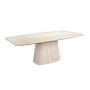 Dining Tables - Oval barrel dining table in porcelain marble - ANGEL CERDÁ