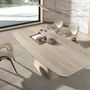 Dining Tables - Oval barrel dining table in porcelain marble - ANGEL CERDÁ