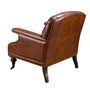 Armchairs - Cognac brown leather Chester armchair - ANGEL CERDÁ