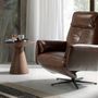 Coffee tables - Walnut round corner table - ANGEL CERDÁ