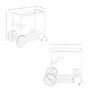Restaurant trolleys - Steel and walnut minibar trolley - ANGEL CERDÁ