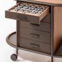 Restaurant trolleys - ARCADE WOOD COFFEE AND TEA CART OVAL - GIOBAGNARA