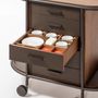 Restaurant trolleys - ARCADE WOOD COFFEE AND TEA CART OVAL - GIOBAGNARA