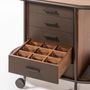 Restaurant trolleys - ARCADE WOOD COFFEE AND TEA CART OVAL - GIOBAGNARA