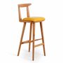 Chaises - Oriq - Chaise haute / de bar en bois massif - ALANKARAM