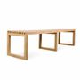 Bancs - Banc en bois massif Fiiso de couleur naturelle - ALANKARAM