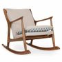 Chairs - Ruru - Lounge Chair with Grey Fabric - ALANKARAM