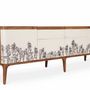 Cutlery set - Finura - Teakwood Storage Unit with White Hand Painted Fronts - ALANKARAM